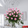 "24 gorgeous long stem pink roses"