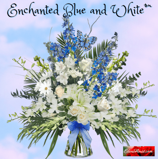 "Enchanted Blue and White"