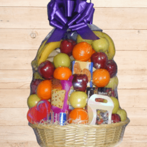 "Tower of Fruit and Goodies Gourmet"