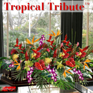"Tropical Tribute Casket Spray"