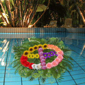 "Peace Sign Pool Float"